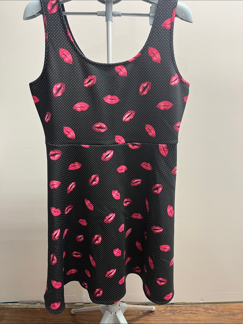 torrid Black Dress with Hot Pink Lip Print